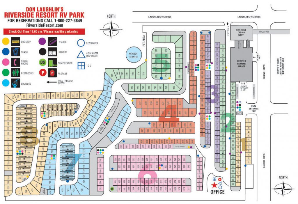 RV PARK MAP Riverside Resort And Casino