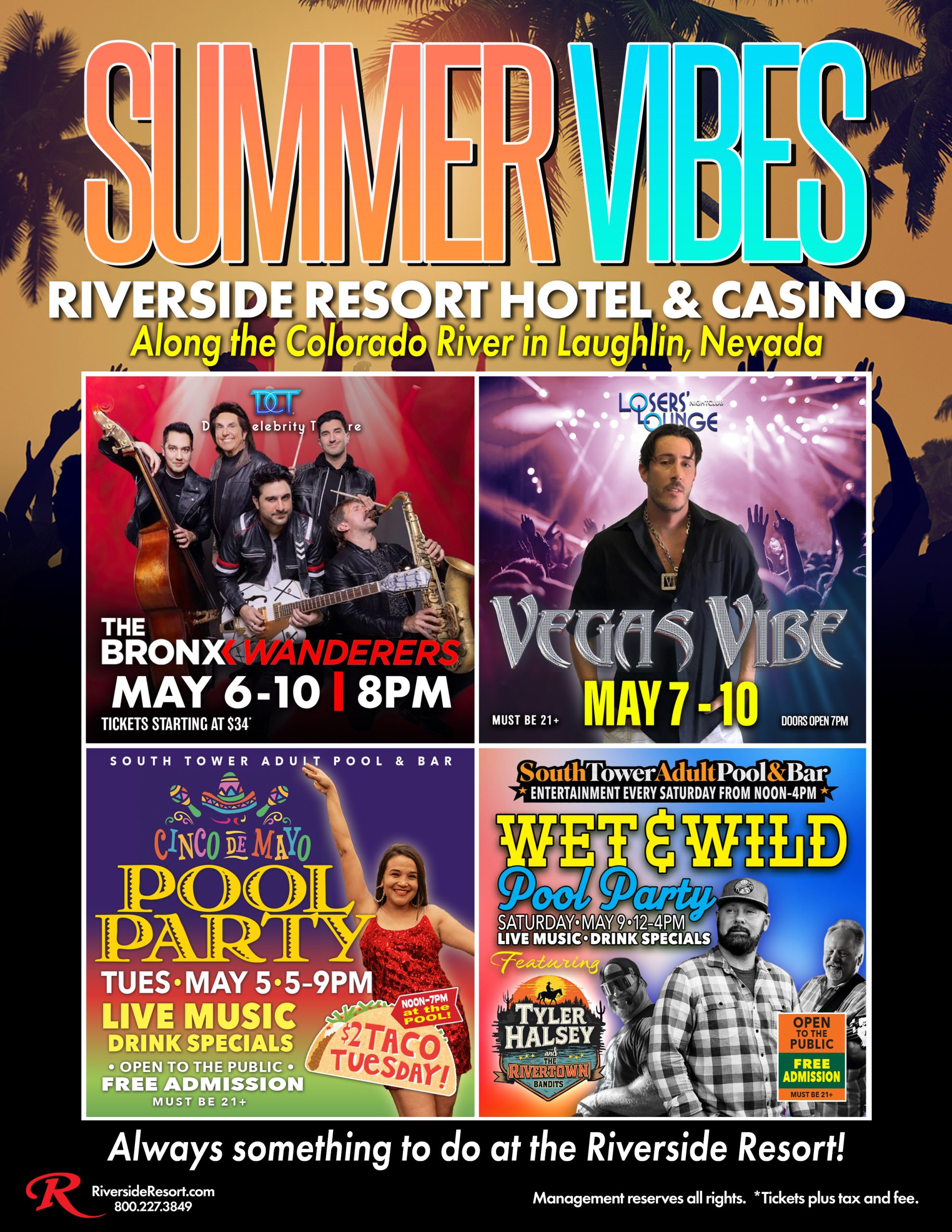 Summer Vibe's Events at Don Laughlin's Riverside Resort & Casino